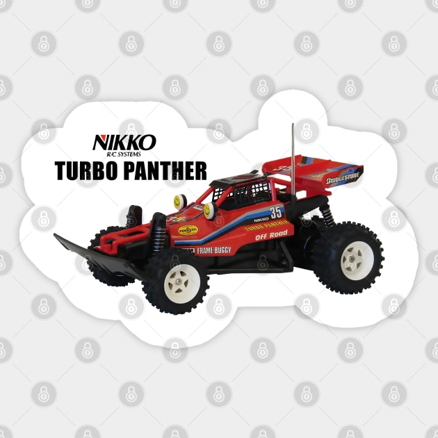 TURBO PANTHER Vintage RC Buggy 80s Sticker by Nostalgia-RC